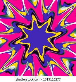 Vivid, abstract and colorful psychedelic background vector illustration. Colors of the year. Hypnotic design. 