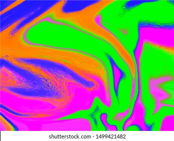 Vivid, abstract and colorful psychedelic background vector illustration. Colors of the year. Artistic background vector. 