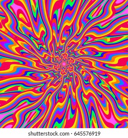 vivid, abstract and colorful psychedelic background made in old-school style. vector illustration