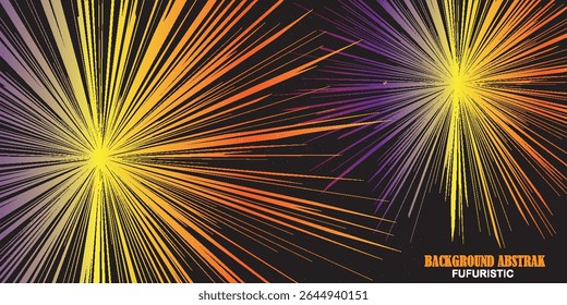 Explosão abstrata vívida em preto