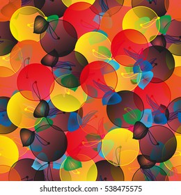 Vivid abstract geometrical seamless pattern with circles.