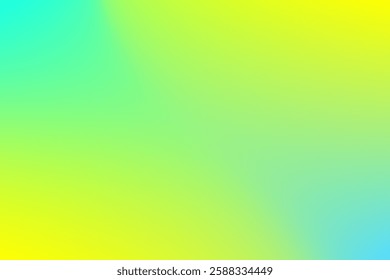 Vivid Abstract Gradient With Vibrant Yellow and Bright Teal Colors. light background . modern design simple trendy