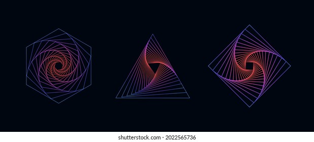 Vivid abstract graphic shapes. Use in web design, business card, invitation, poster, textile print, background.