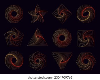Vivid abstract graphic shapes. Use in web design, business card, invitation, poster, textile print, background.