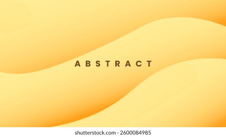 A vivid abstract presentation featuring a golden yellow gradient with soft, flowing curves. Perfect for design projects conveying warmth, creativity, and modernity.