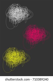 Vivid abstraction on a gray background