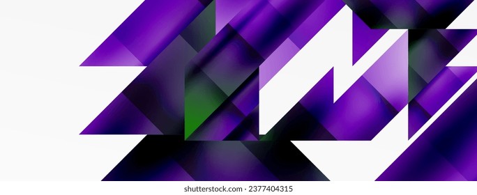 Vivid abstraction unfolds. Triangles in seamless harmony, composing dynamic geometric backdrop. Interplay of angles and hues forms captivating tapestry, evoking modernity and artistic allure