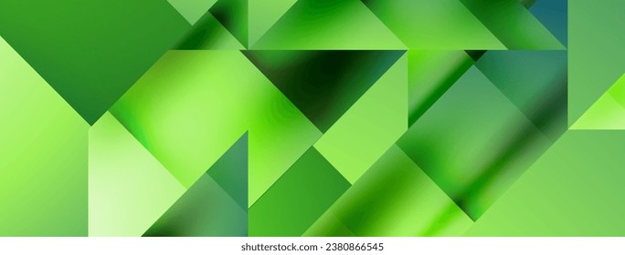 Vivid abstraction unfolds. Triangles in seamless harmony, composing dynamic geometric backdrop. Interplay of angles and hues forms captivating tapestry, evoking modernity and artistic allure