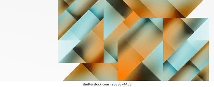 Vivid abstraction unfolds. Triangles in seamless harmony, composing dynamic geometric backdrop. Interplay of angles and hues forms captivating tapestry, evoking modernity and artistic allure