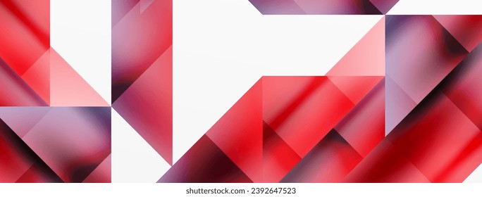 Vivid abstraction unfolds. Triangles in seamless harmony, composing dynamic geometric backdrop. Interplay of angles and hues forms captivating tapestry, evoking modernity and artistic allure