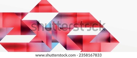 Vivid abstraction unfolds. Triangles in seamless harmony, composing dynamic geometric backdrop. Interplay of angles and hues forms captivating tapestry, evoking modernity and artistic allure