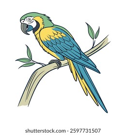 Vivid Amazon Parrot Bird Design. Concept of Bird Design.