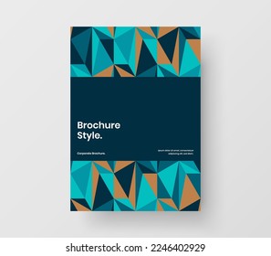Vigorosa plantilla de vector de diseño de informes anuales. Diseño luminoso de banner con motivos de mosaico.