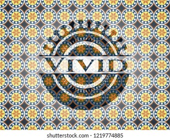 Vivid arabesque badge. arabic decoration.