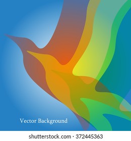 Vivid background with birds