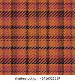 Vivid background fabric texture, window textile plaid seamless. Apartment pattern vector tartan check in orange and red color.