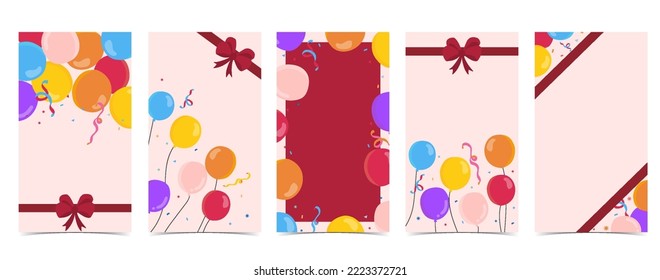 vivid balloon on white background for party social media