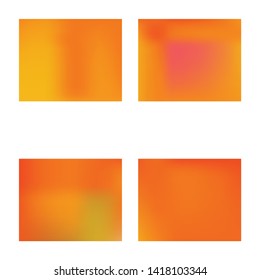 Vivid banner from various element environment. Vector illustration space. Graceful splash and spreading spot. Orange gradient various elements that form multicolored blurred graphics.