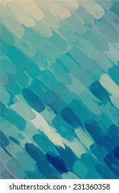 Vivid blue diagonal brush stroke paint. Abstract illustration.