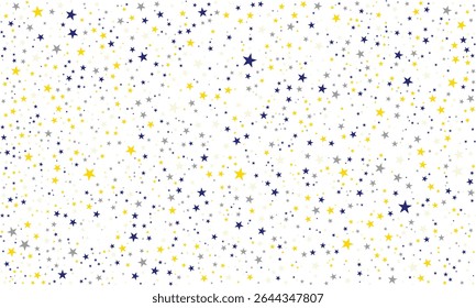 A vivid burst of multicolor stars scattered across a bright white canvas, blending festive charm with celestial beauty. Perfect for lively, creative, celebratory themes.