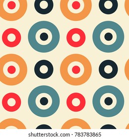 Vivid circles spanish seamless pattern. For print, fashion design, wrapping, wallpaper