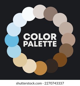 Vivid circular color palette. Vector illustration