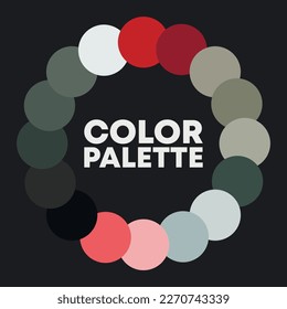 Vivid circular color palette. Vector illustration