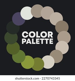 Vivid circular color palette. Vector illustration