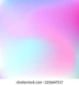 Vivid Cold Sky Light Liquid Gradient Background. Water Blurred Curve Dynamic Wavy Swirl Gradient Mesh. Colorful Pastel Fluid Multicolor Color Background. Pink Neon Bright Vibrant Design Pic.