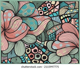 Vivid color abstract pattern seamless Art form for textiles Clothing pattern background