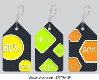 Vivid color discount label set of three hanging 