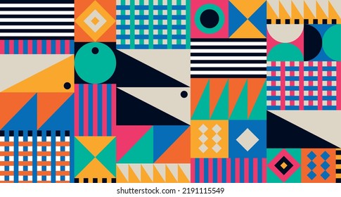 diseño de patrones geométricos de color vívido