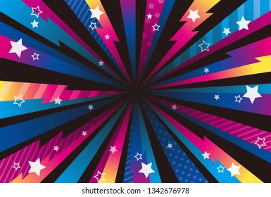 Vivid color pop art background