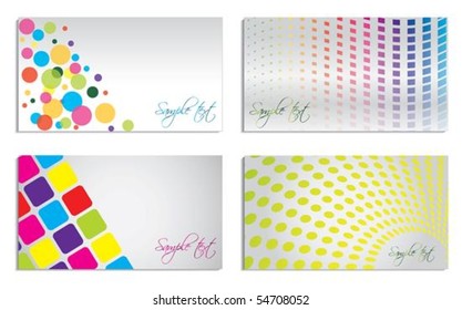 Vivid colored business card set
