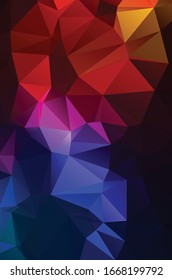 Fondo de mosaico intenso y colorido. Triángulo geométrico, mosaico, abstracto