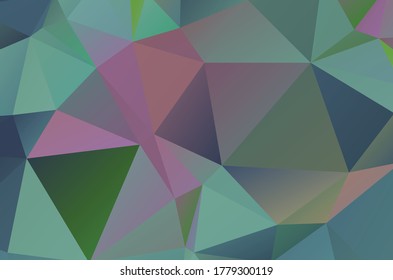 Fondo de mosaico degradado de color vivo. Triángulo geométrico, mosaico, abstracto