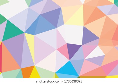 Fondo de mosaico degradado de color vivo. Triángulo geométrico, mosaico, abstracto