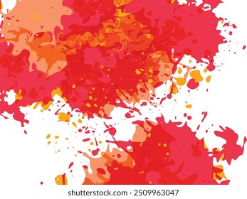 Vivid colorful ink splash on a white background