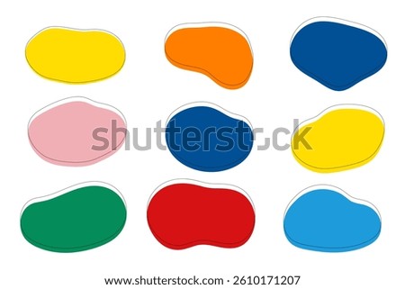 Vivid, colorful, loosely shaped framesets