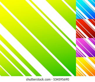 Vivid colorful pattern in 5 color with slanting dynamic lines, stripes. Random lines pattern