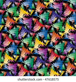 Vivid colorful repeating abstract seamless background