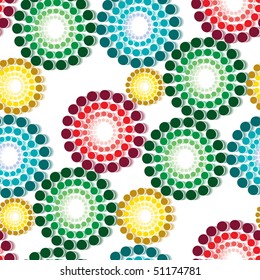 Vivid colorful repeating abstract seamless background
