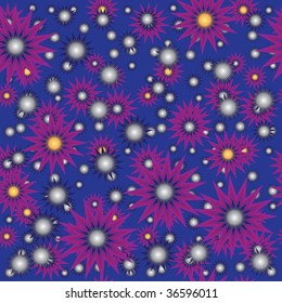 Vivid colorful repeating flower background