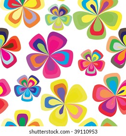 Vivid colorful repeating flower background