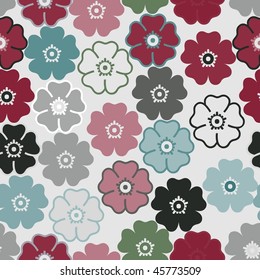 Vivid colorful repeating flower background