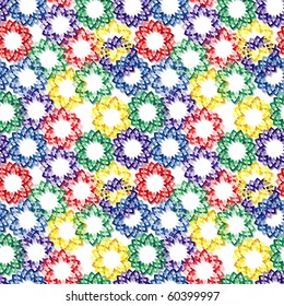 Vivid colorful repeating flower background