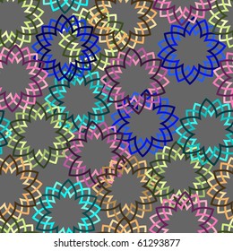 Vivid colorful repeating flower background