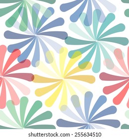 Vivid colorful repeating flower seamless background