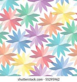 Vivid colorful repeating flower seamless background