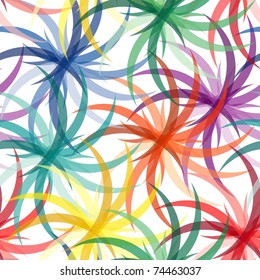 Vivid colorful repeating flower seamless background